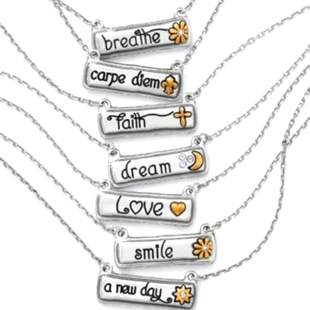 $42 Retired Brighton "Notetags:Love" Petite Message Necklace! Reversible ❤️